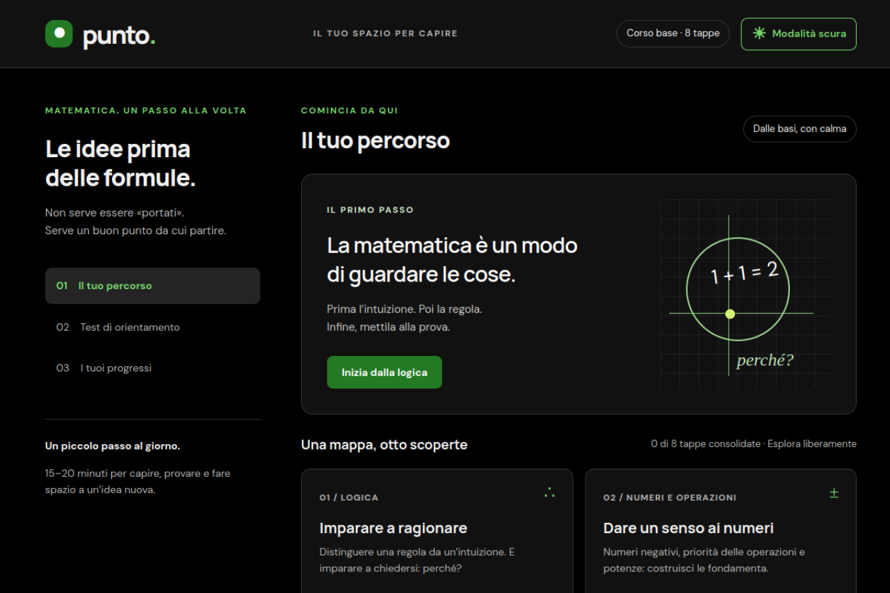 Anteprima del sito Punto: matematica passo dopo passo